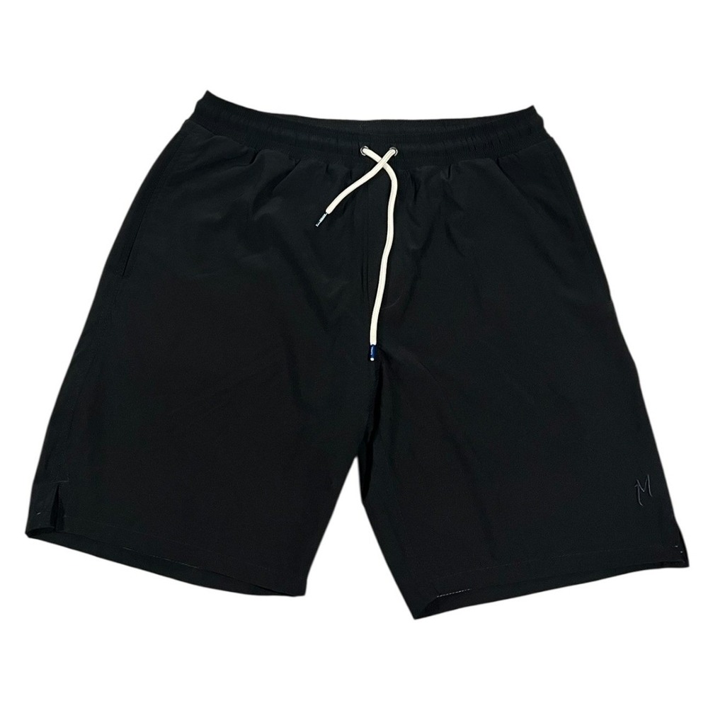 Mugsy Athletic Shorts Men's M Black Lined Drawstring Stretch